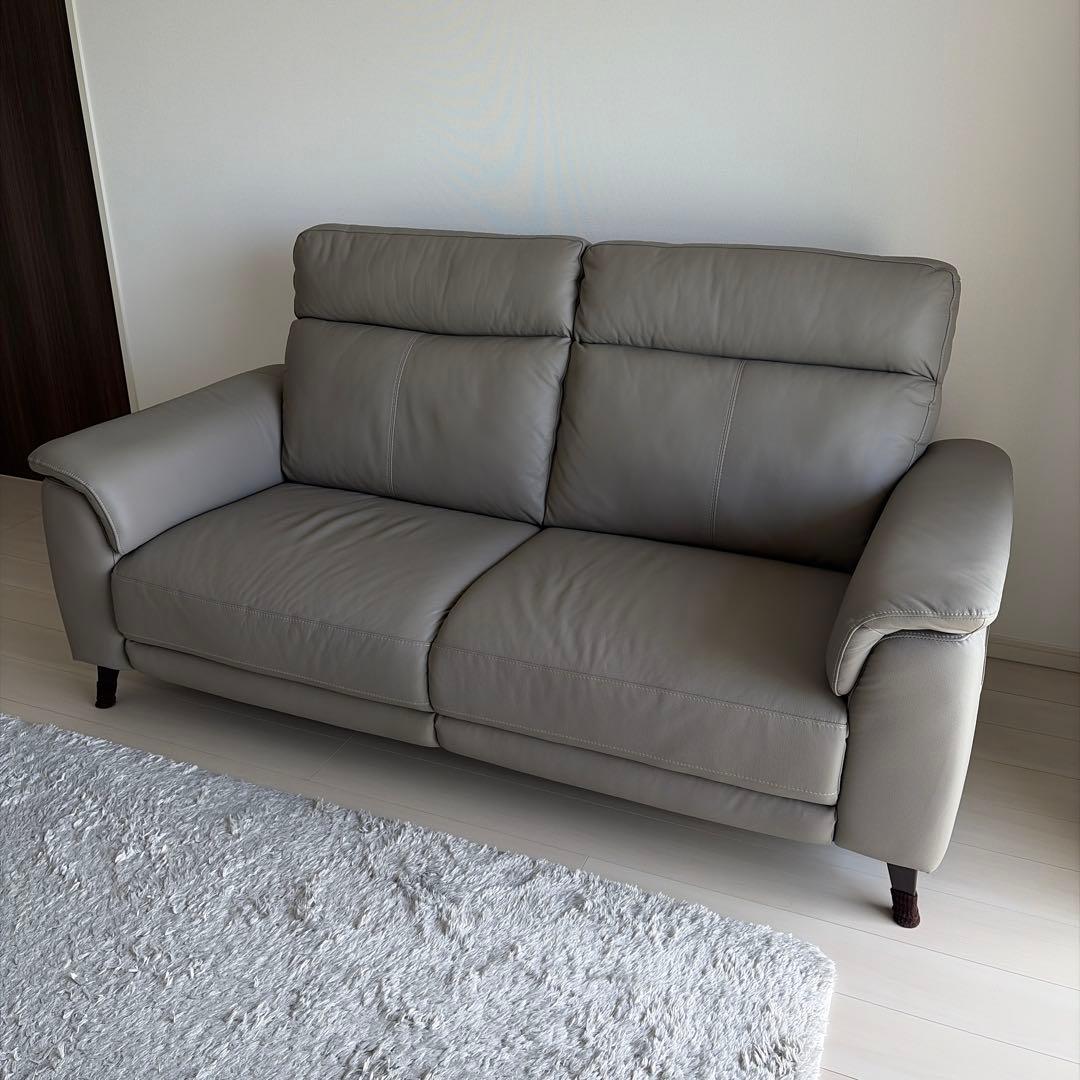 5年保証付　ニトリ　3人掛けソファ 本革　(LB07 MO) 1162551