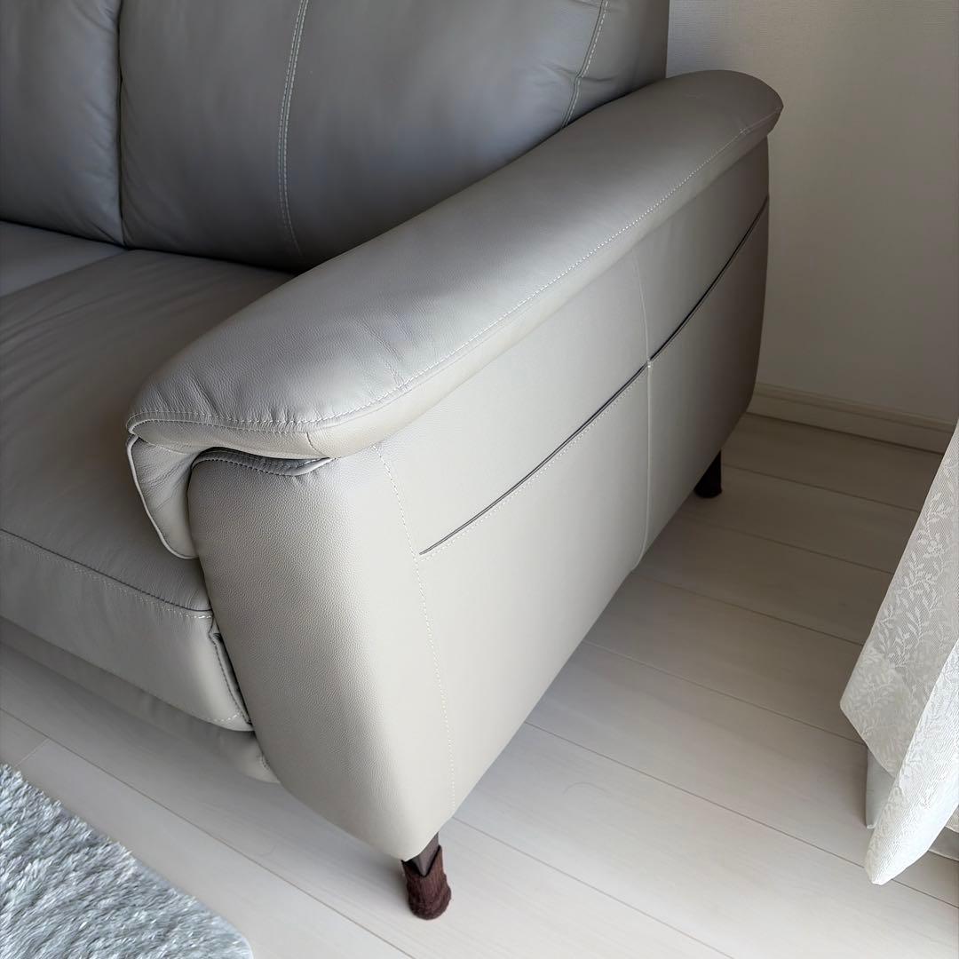 5年保証付　ニトリ　3人掛けソファ 本革　(LB07 MO) 1162551