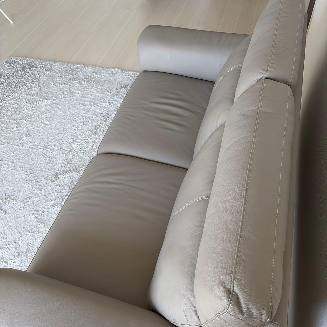 5年保証付　ニトリ　3人掛けソファ 本革　(LB07 MO) 1162551