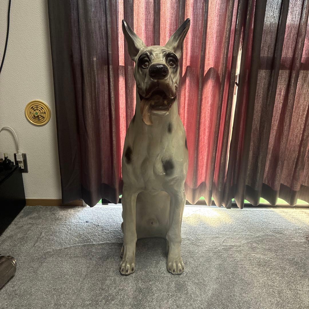 大型犬 グレートデーン 犬 置物 オブジェ 約110cm ヴィンテージ 希少