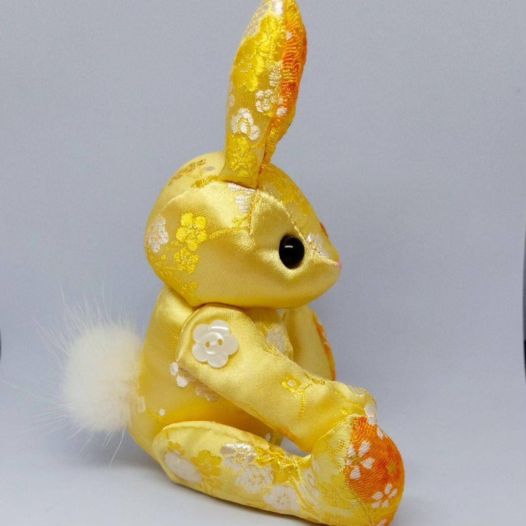 黄金(こがね)ちゃん　立ち耳うさぎ ハンドメイド ぬいぐるみ