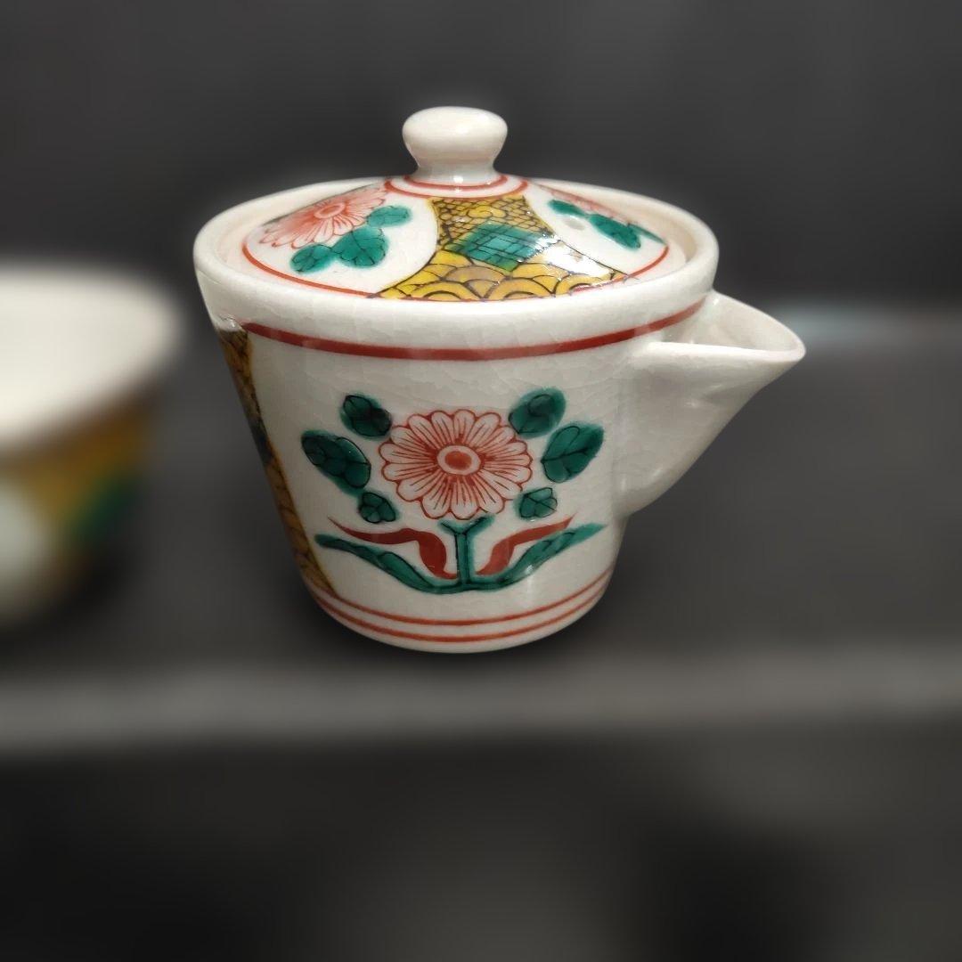 九谷焼　圓政作　玉露宝瓶　茶器セット　茶道具