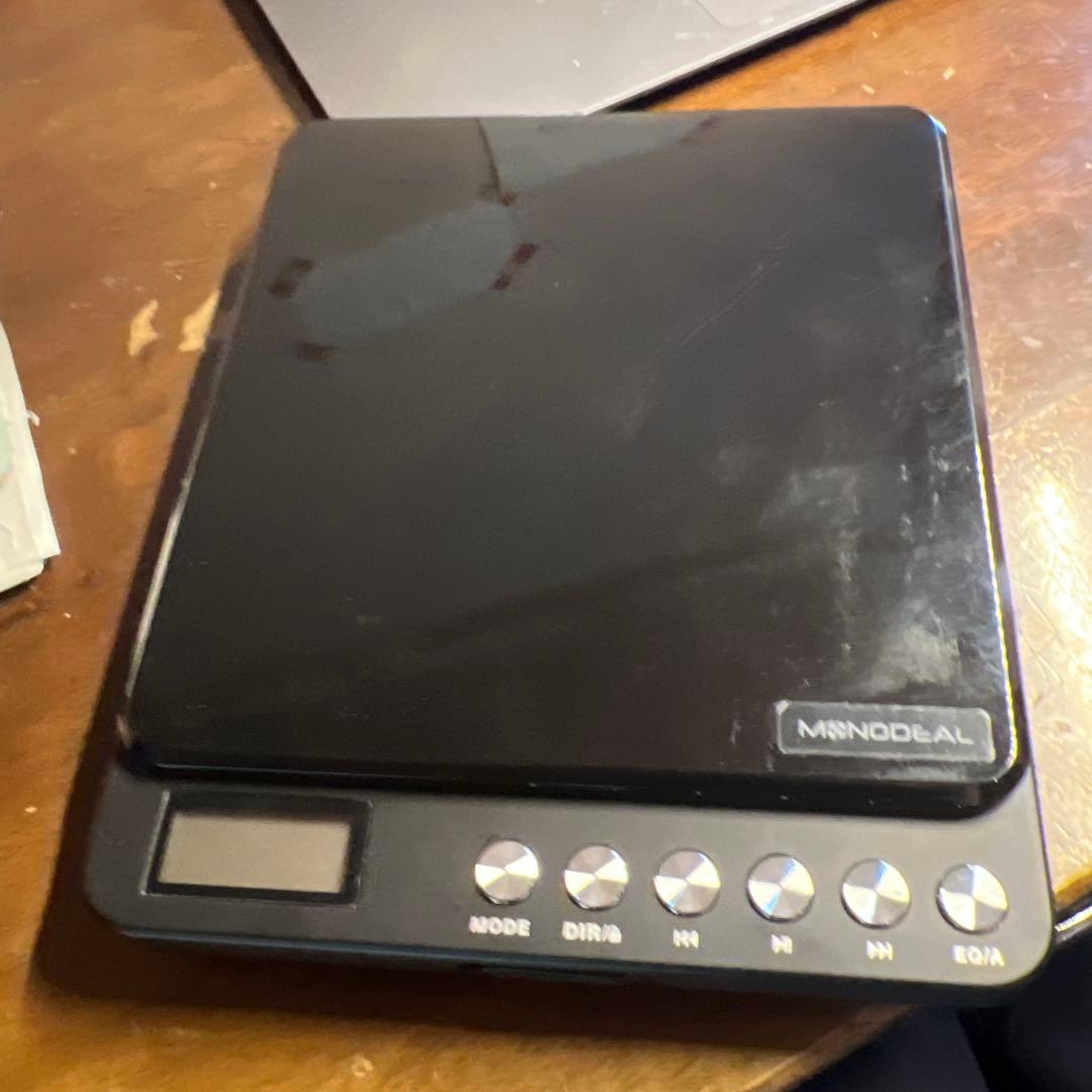 MONODEAL CDプレイヤー　充電式　ブラック