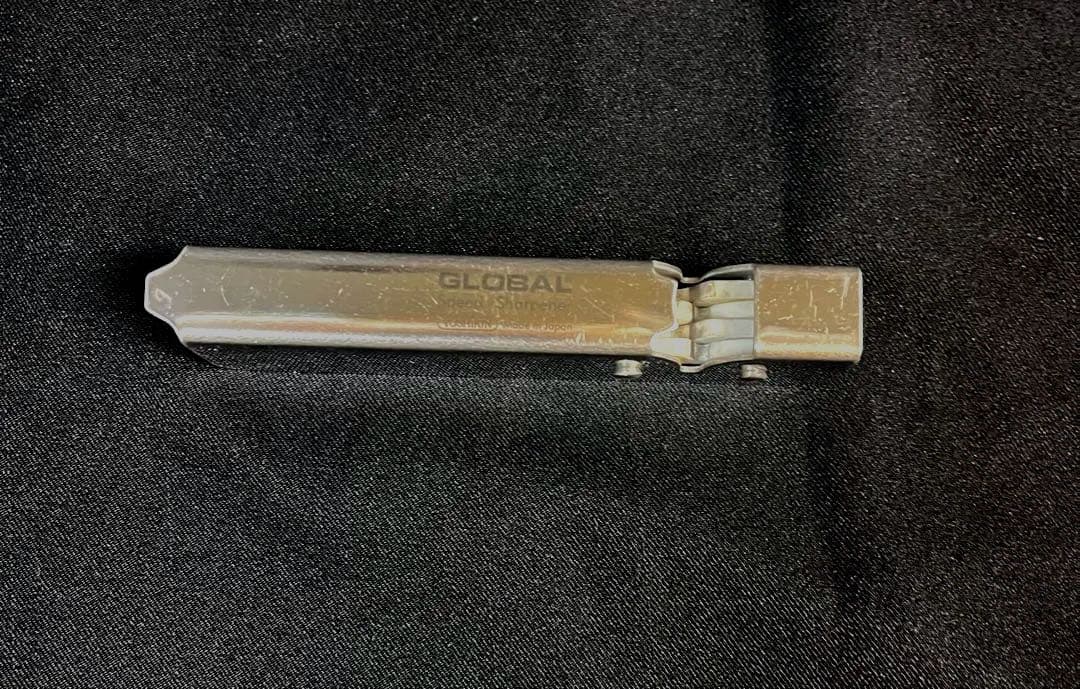 美品 鏡面仕上 GLOBAL G-4 文化包丁 18cmシャープナーセット