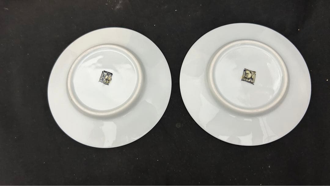 九谷焼　堀江青光　珈琲盌　カップ＆ソーサー ペア　栞共箱付き