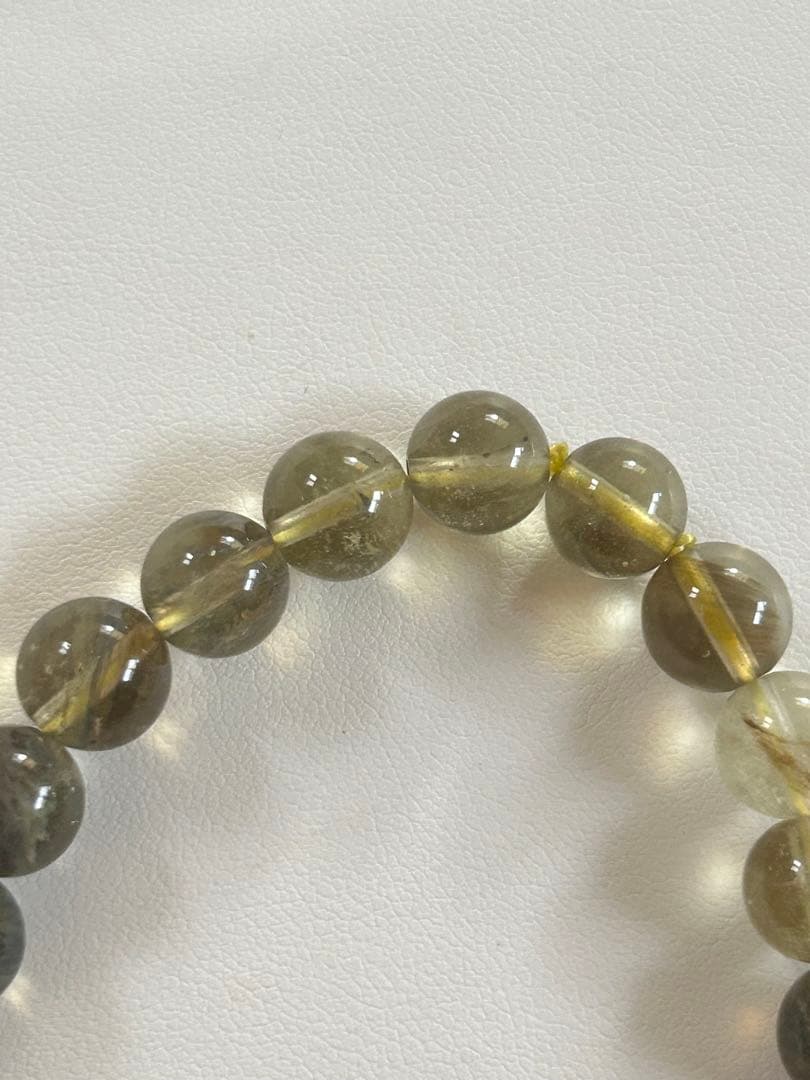 ブラックリビアングラスブレスレット8.5