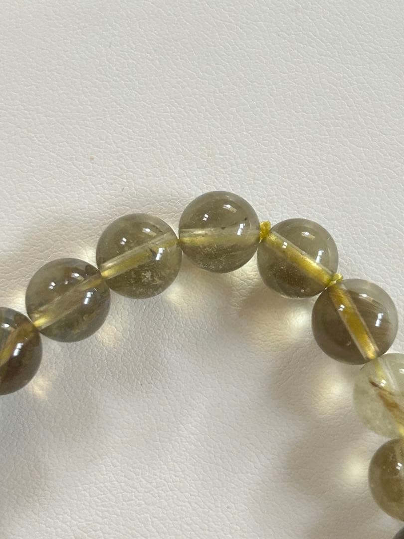 ブラックリビアングラスブレスレット8.5