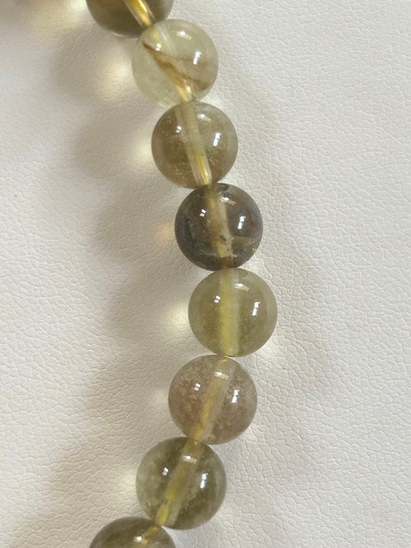 ブラックリビアングラスブレスレット8.5