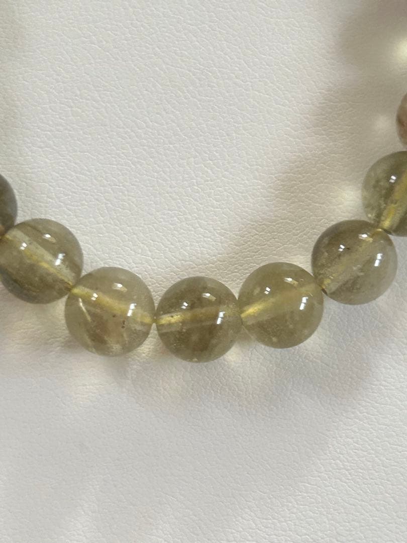 ブラックリビアングラスブレスレット8.5