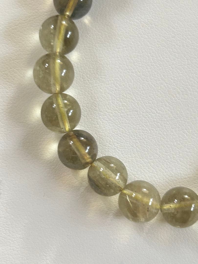 ブラックリビアングラスブレスレット8.5