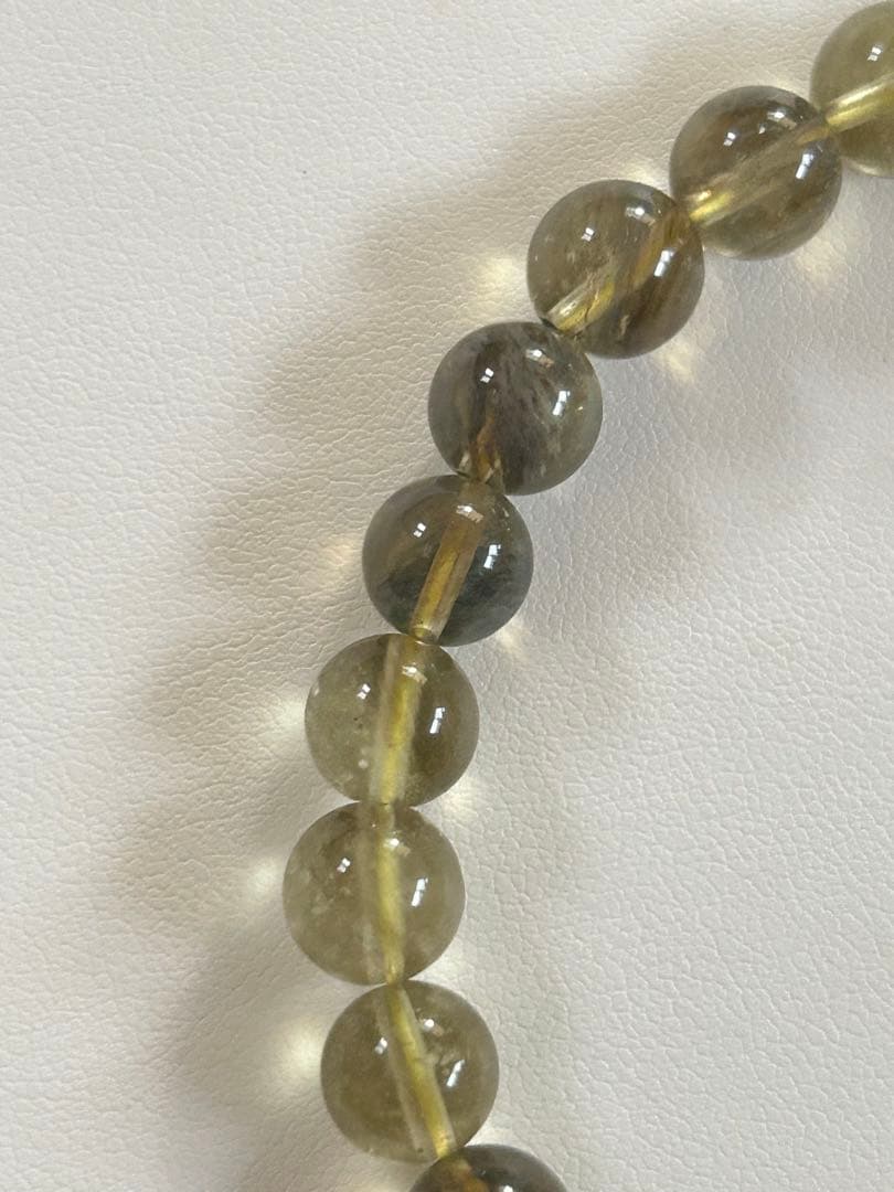 ブラックリビアングラスブレスレット8.5