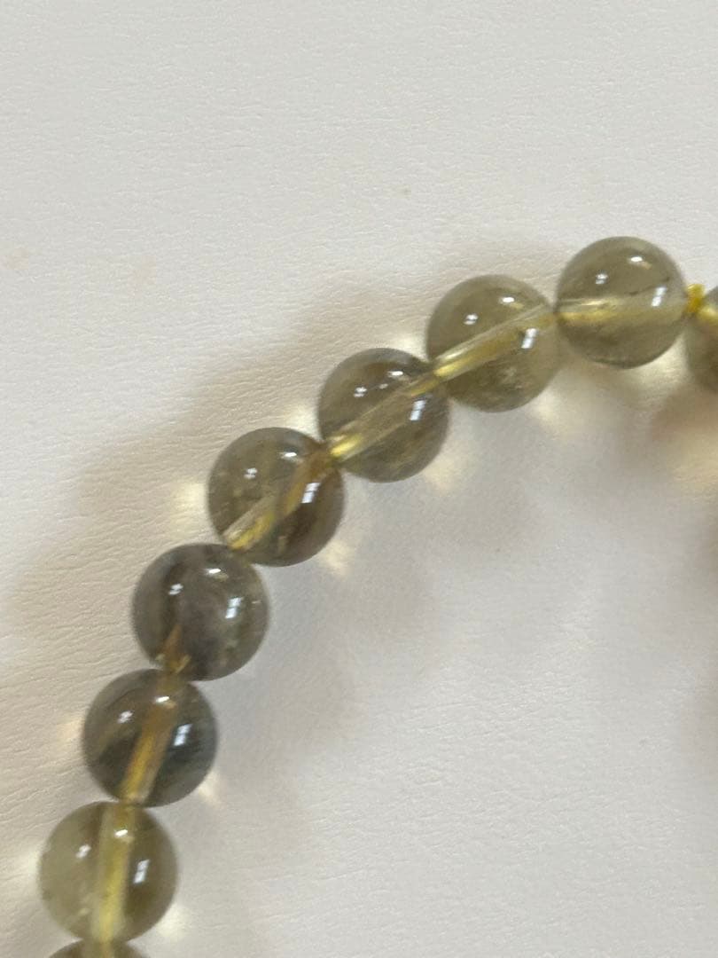 ブラックリビアングラスブレスレット8.5