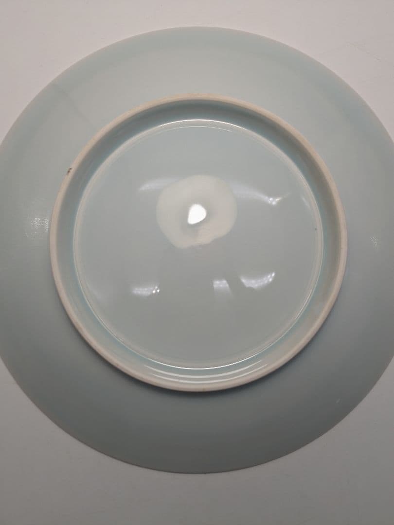 快山窯 青白磁瑞鳥文皿 共箱合布栞 大皿 飾り皿 食器 平皿 人間国宝塚本快示