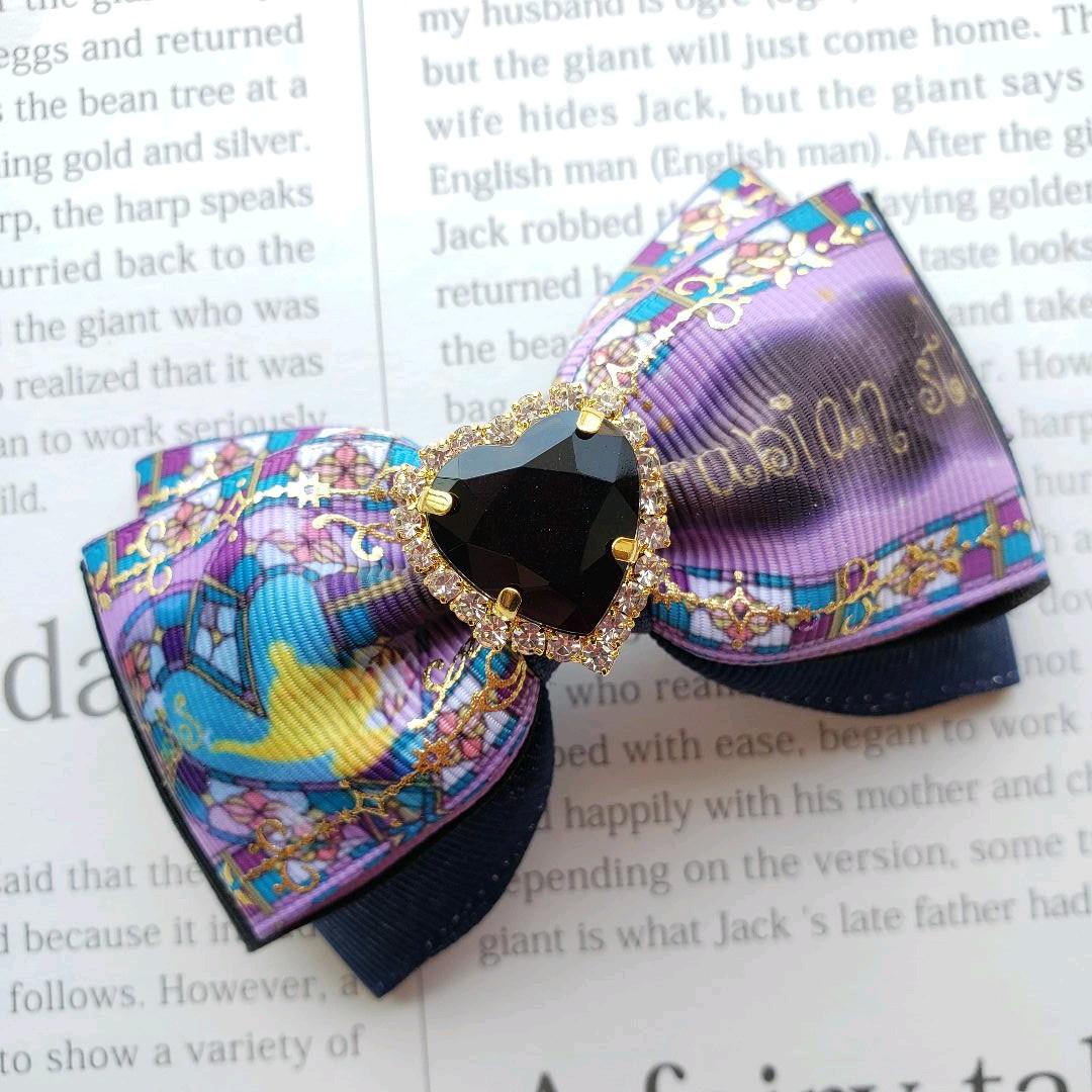 リボン　ヘアゴム♡魔法のランプ♡パープル♡