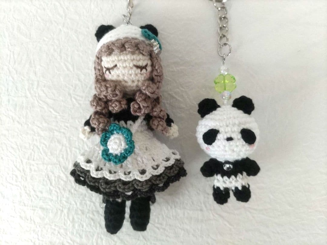 h*o様 あみぐるみキーホルダーとミニドイリー【３点セット】