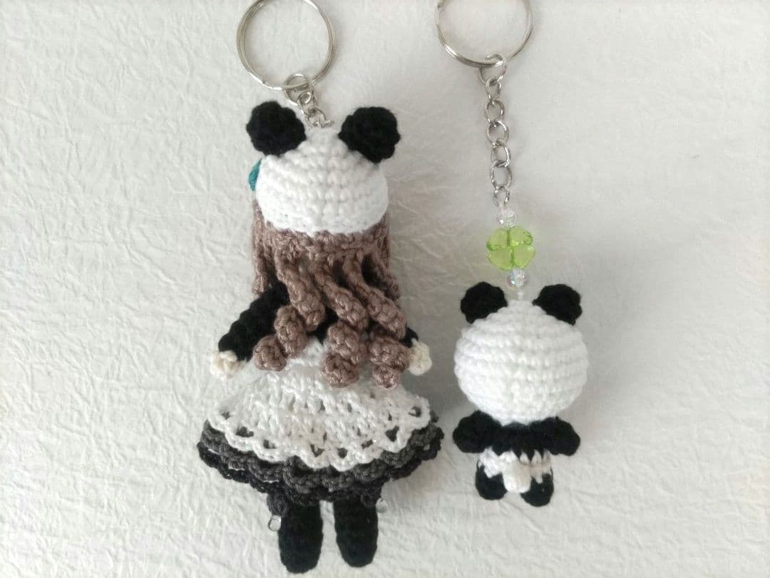 h*o様 あみぐるみキーホルダーとミニドイリー【３点セット】