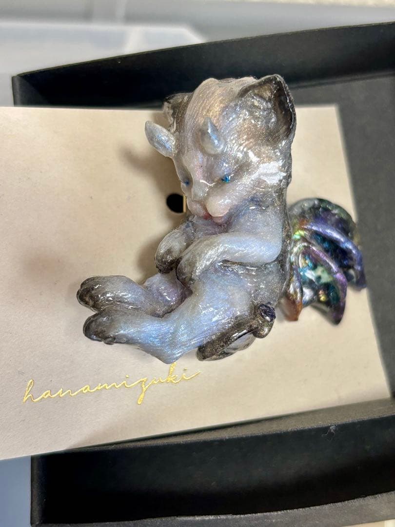 ブローチ　デザフェス　バッジ　ハンドメイド　クリーチャー　猫　デビル　悪魔　黒