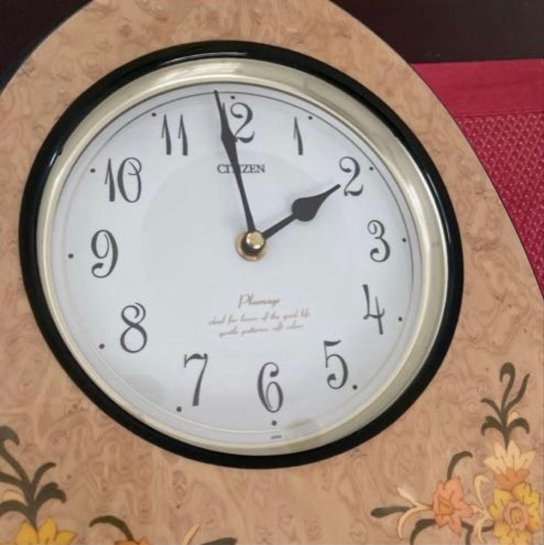 【希少】未使用　イタリア製 象嵌細工 掛け時計　CITIZEN シチズン