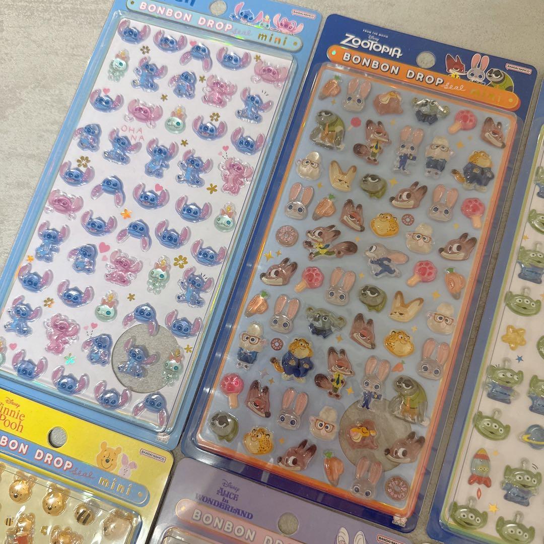 【正規品】ボンボンドロップシール　ディズニーmini 8種