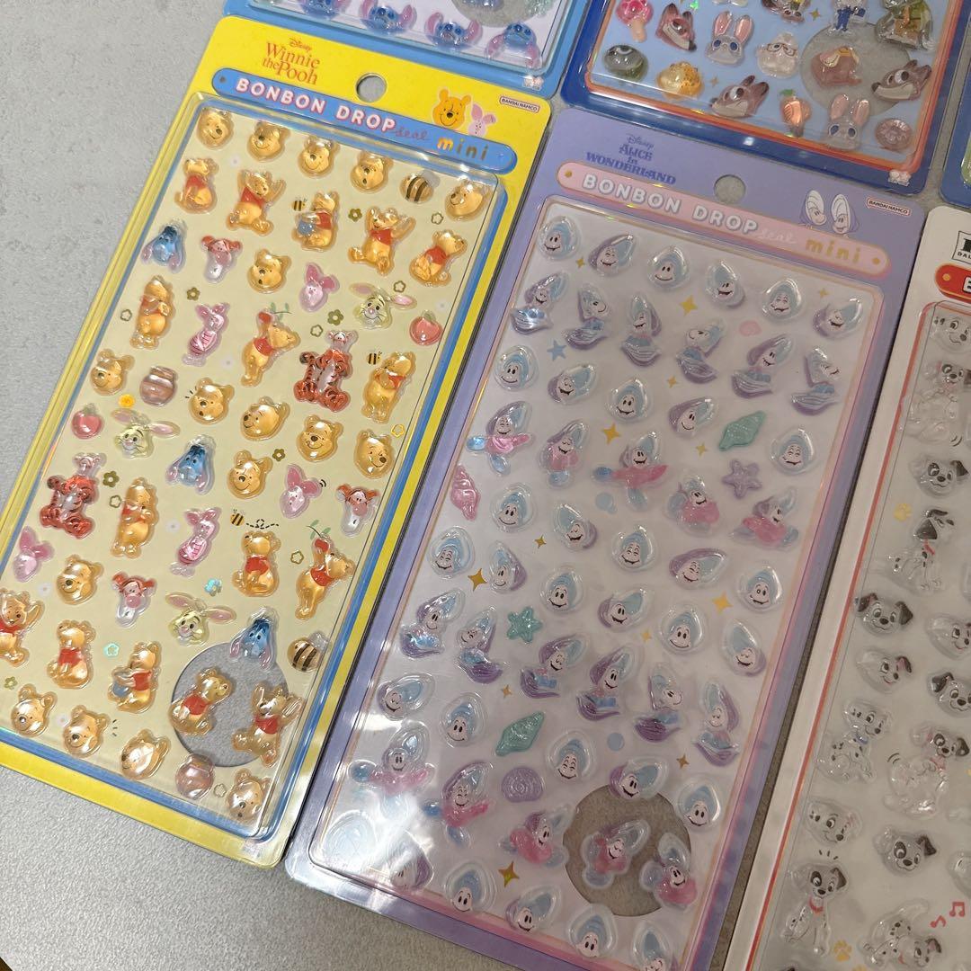 【正規品】ボンボンドロップシール　ディズニーmini 8種