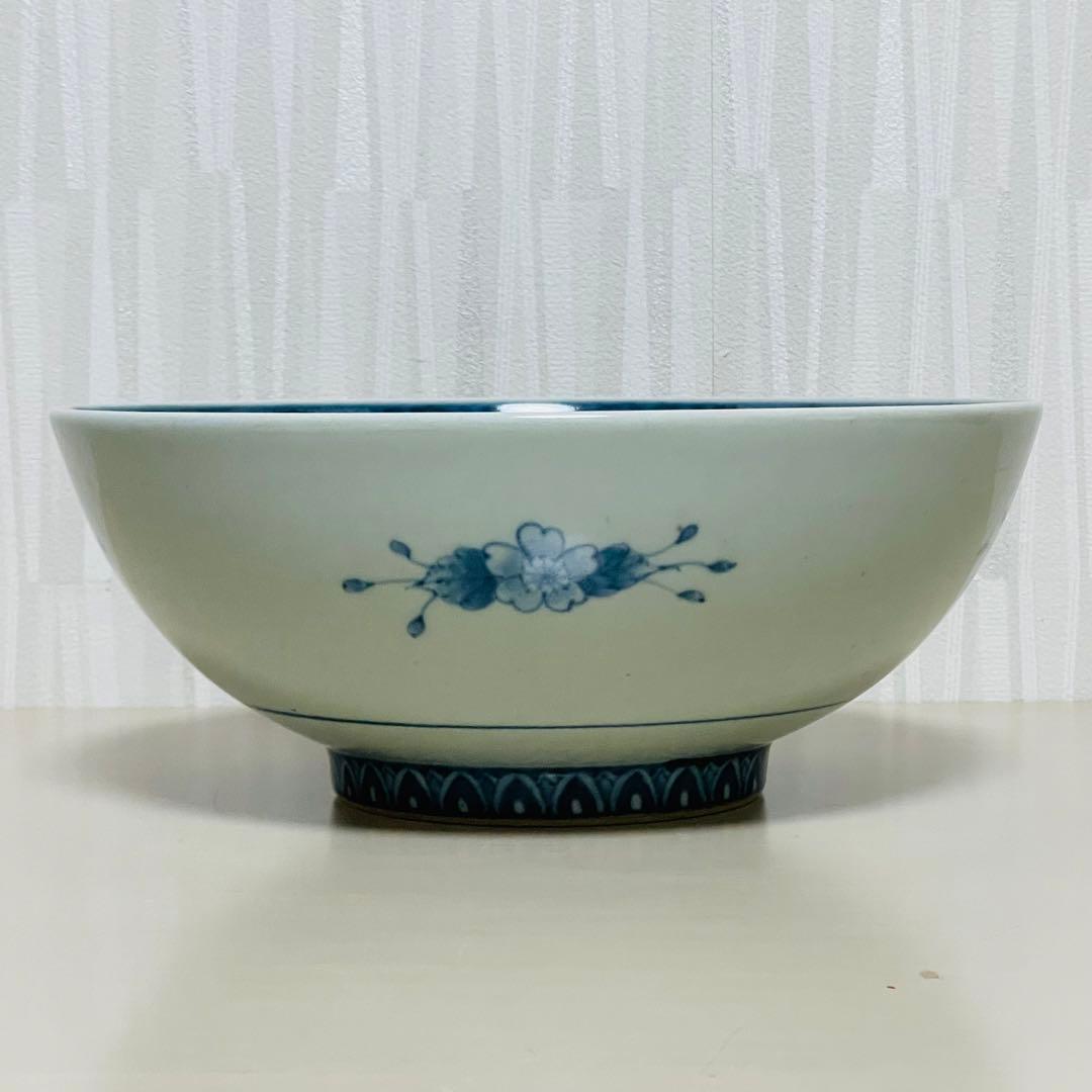 有田焼 六代 佐藤走波 染錦花鳥蝶文 鉢 直径22.5cm