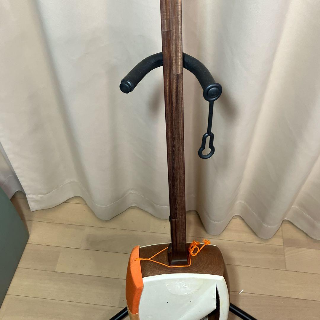 猿木楽器店 琴三弦 細棹 三味線 昭和中期 ケース付