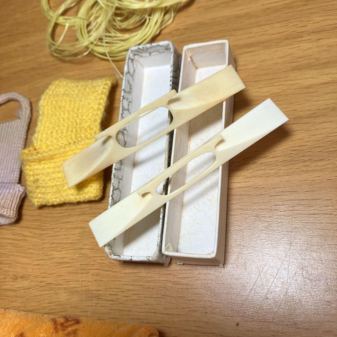 猿木楽器店 琴三弦 細棹 三味線 昭和中期 ケース付