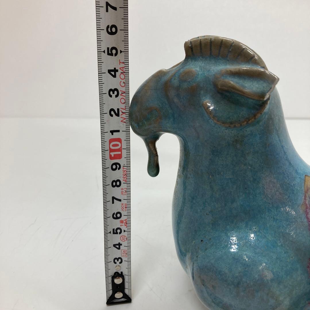 中国美術　辰砂動物置物　幅18.5cm 高さ16cm 東水7-0331 ☆2F