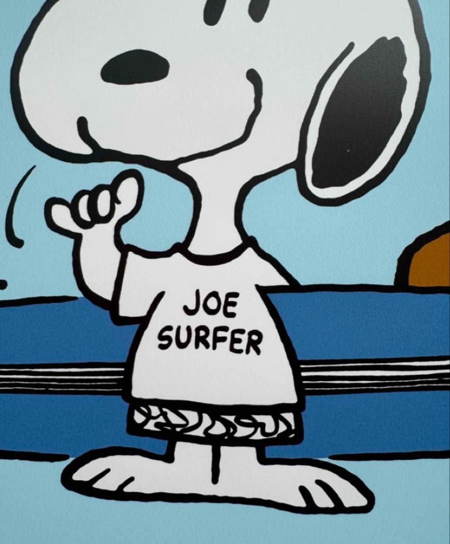 A2 ポスター　額縁付き　ハワイ　沖縄限定 スヌーピー チャーリーブラウン