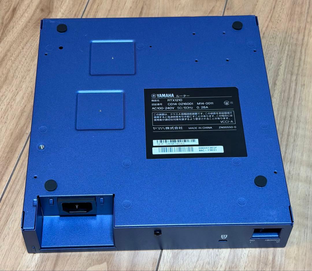 YAMAHA RTX1210 有線LANルーター 最新FW 初期化済み