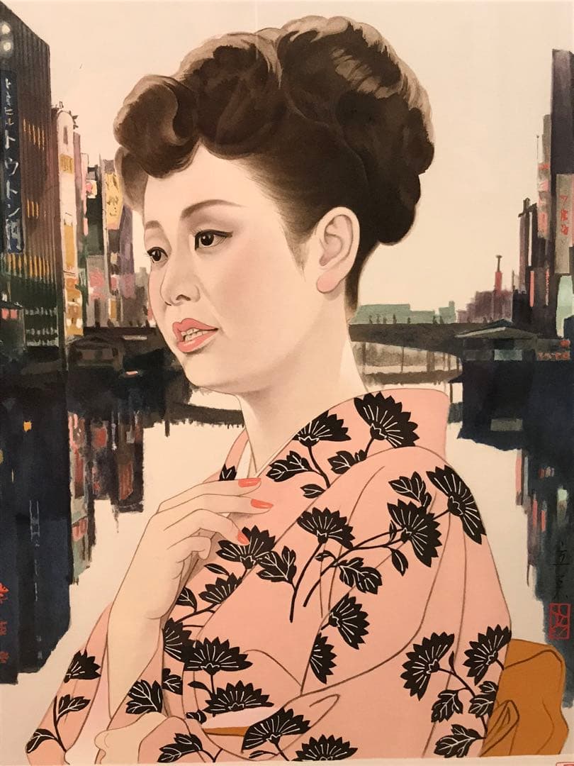 志村立美　「三百六十五夜」　リトグラフ　刷り込みサイン・作品証明シール有り