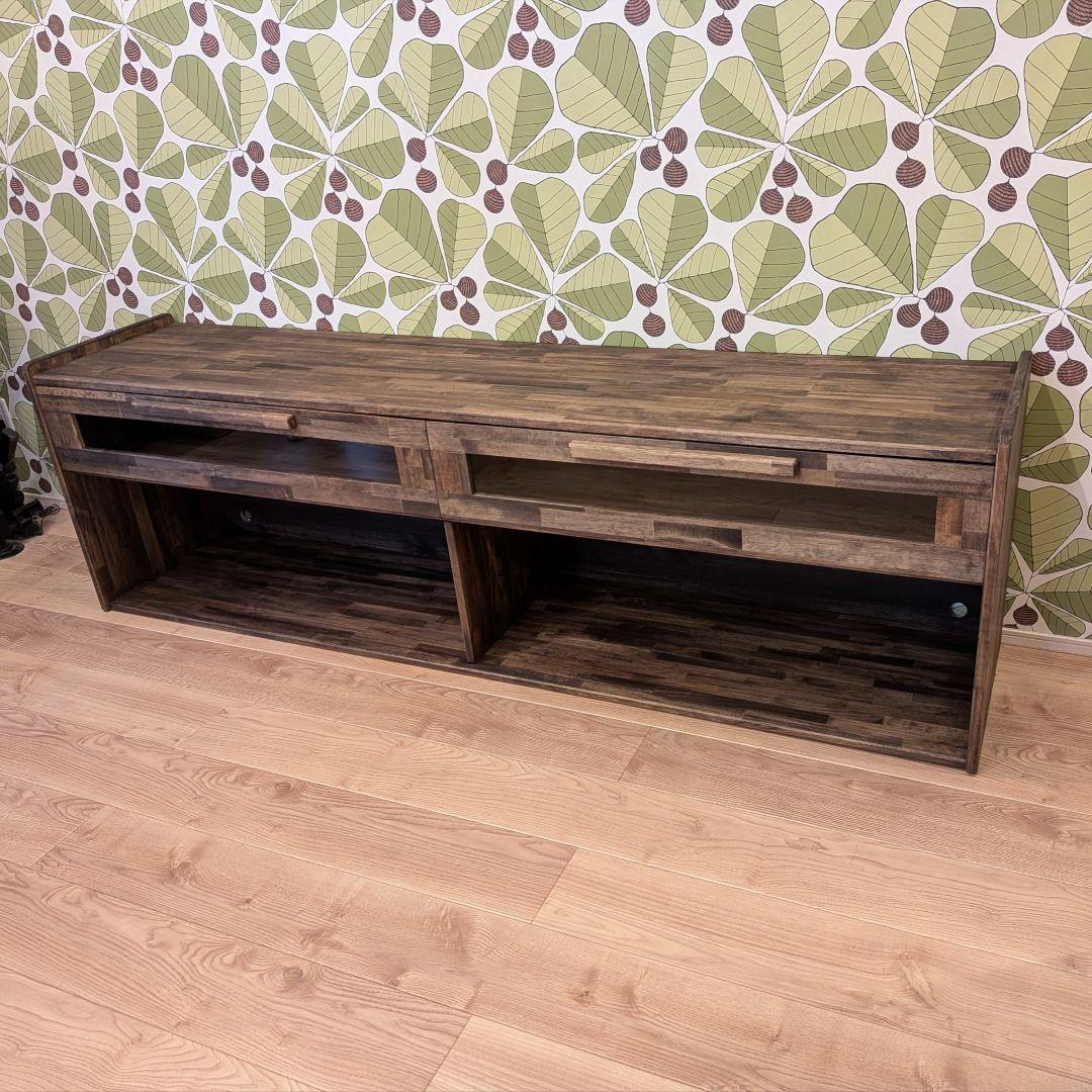 テレビボード　木製ハンドメイド　アクリル棚　木製棚　チェスト　リビングボード