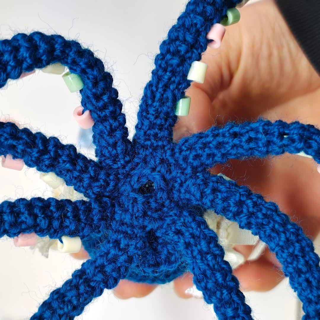 【売り切れ】ハンドメイド あみぐるみ　タコ　セット　レトロ　ロココ　おまけ付き