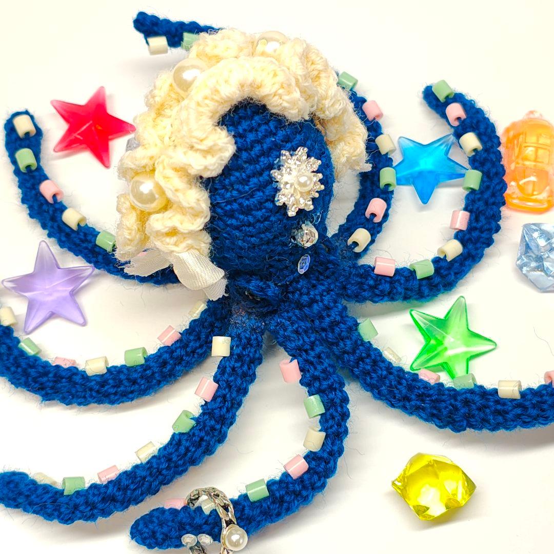 【売り切れ】ハンドメイド あみぐるみ　タコ　セット　レトロ　ロココ　おまけ付き