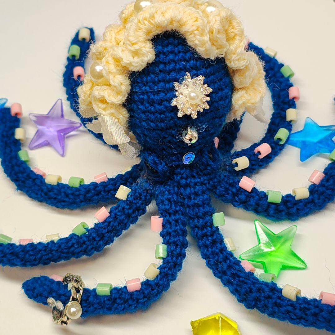 【売り切れ】ハンドメイド あみぐるみ　タコ　セット　レトロ　ロココ　おまけ付き