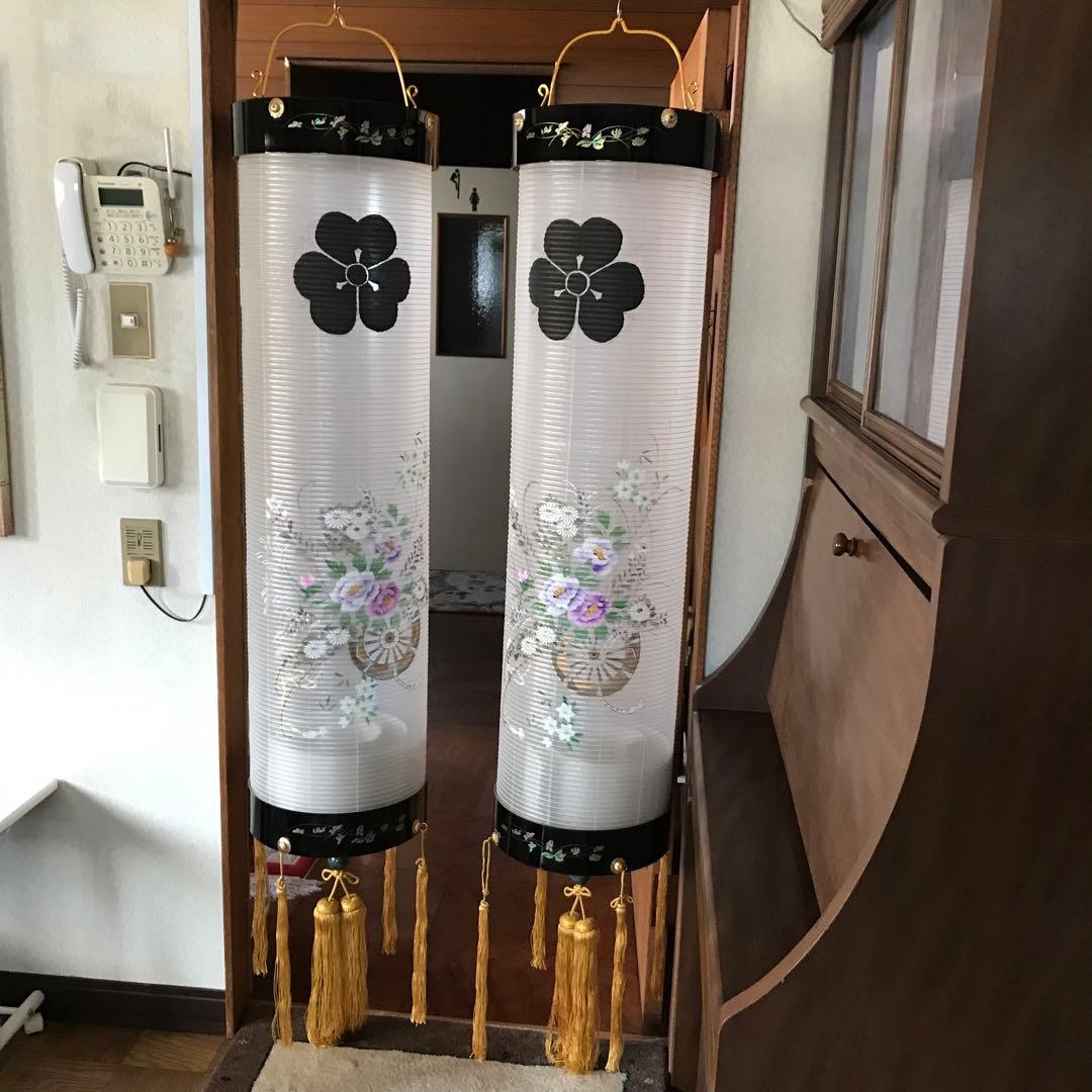 盆提灯・本蒔絵花車・風鎮付き・絹張り住吉10