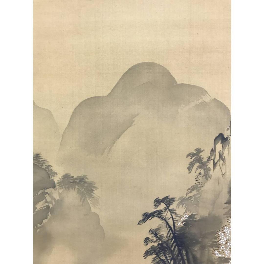 真作/森寛斎/嵐山図/山水図/掛軸/名家伝来/AK-893