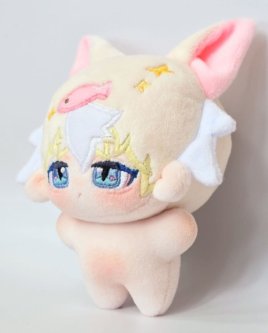 自作 無属性 ぬいぐるみ ツートンヘアのケモ耳くん 10cm