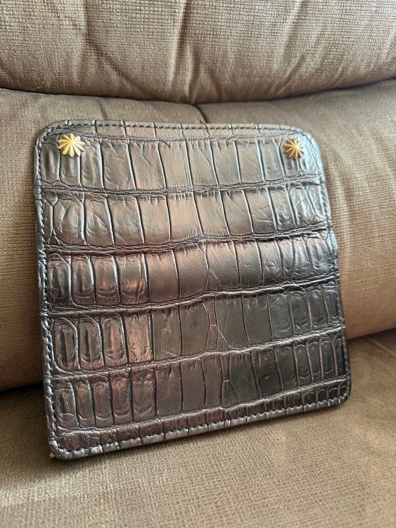 タカレザーズ 3層トラッカーウォレット リアルクロコダイル