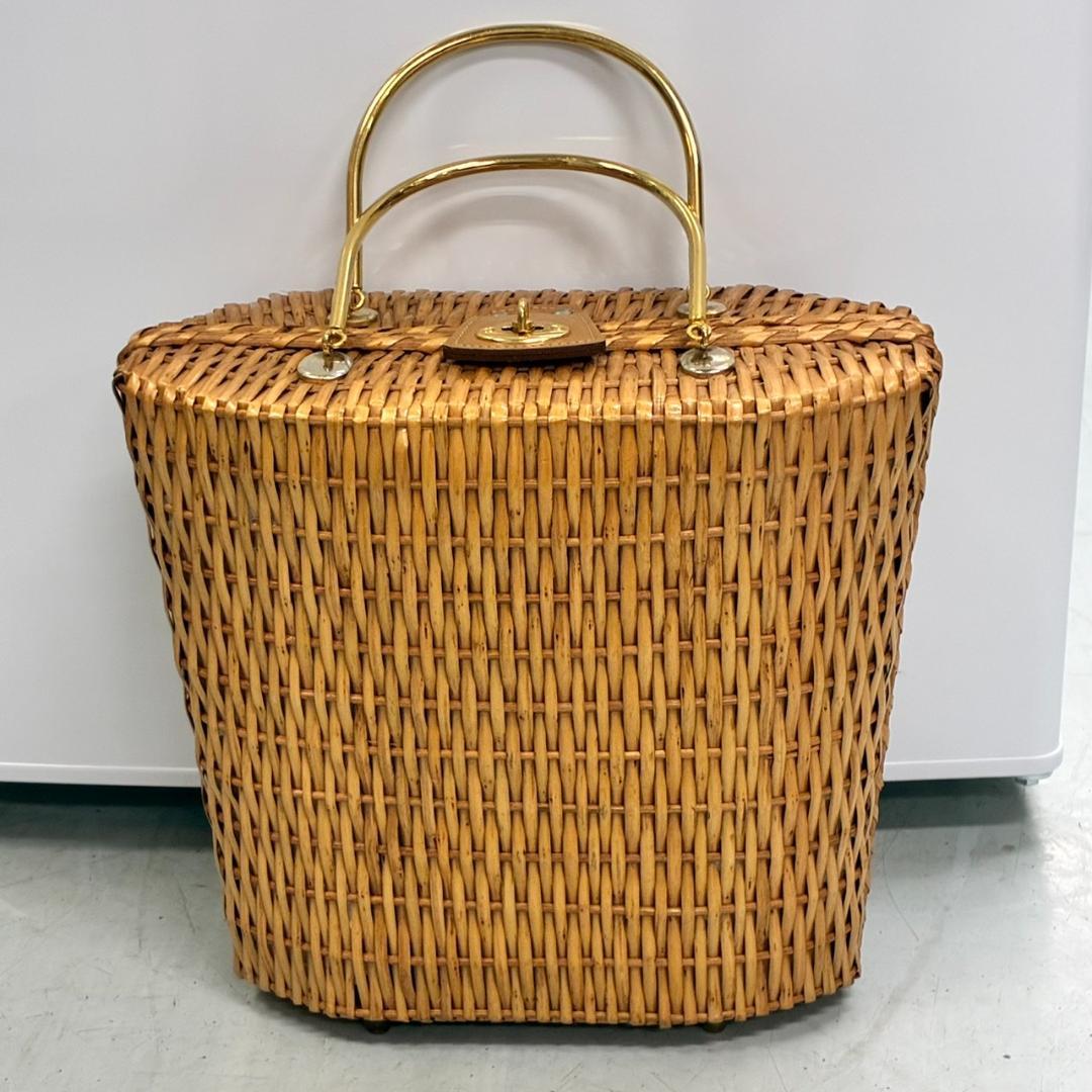 ラタン　籐ハンドバッグ　　26175