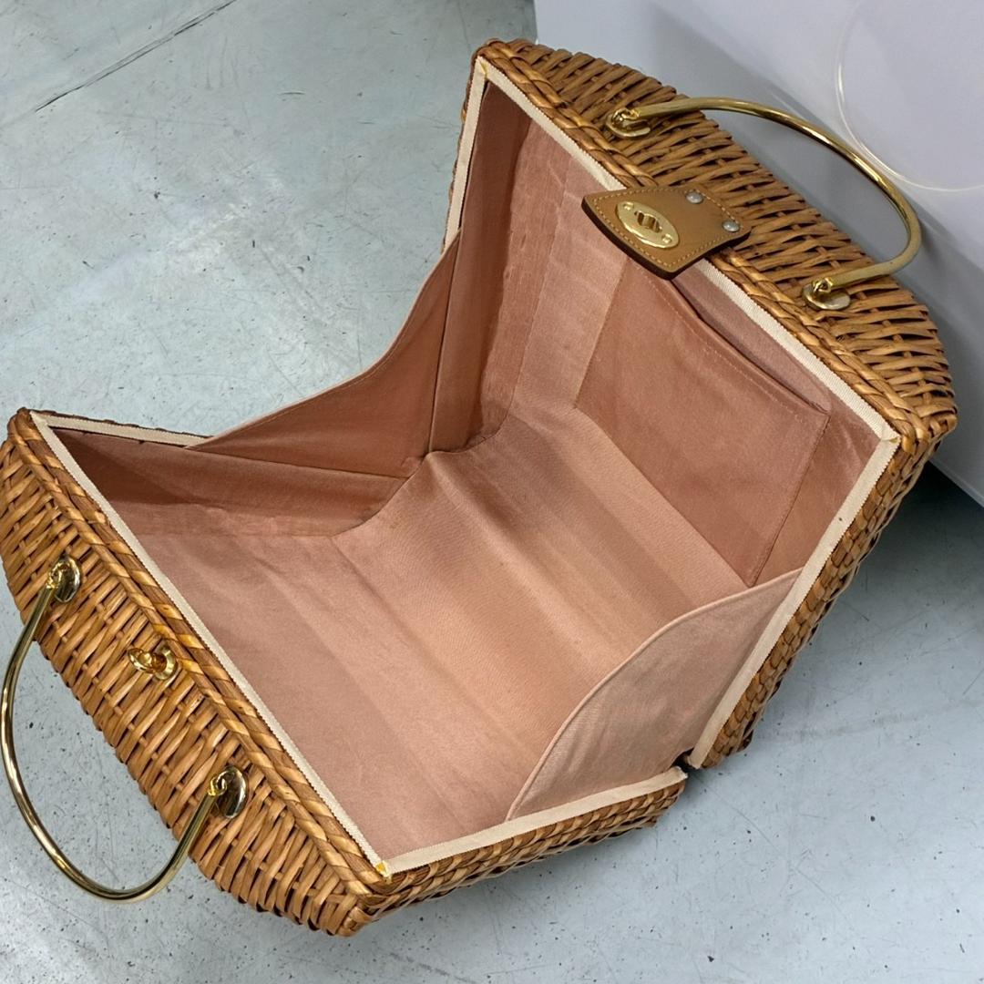 ラタン　籐ハンドバッグ　　26175