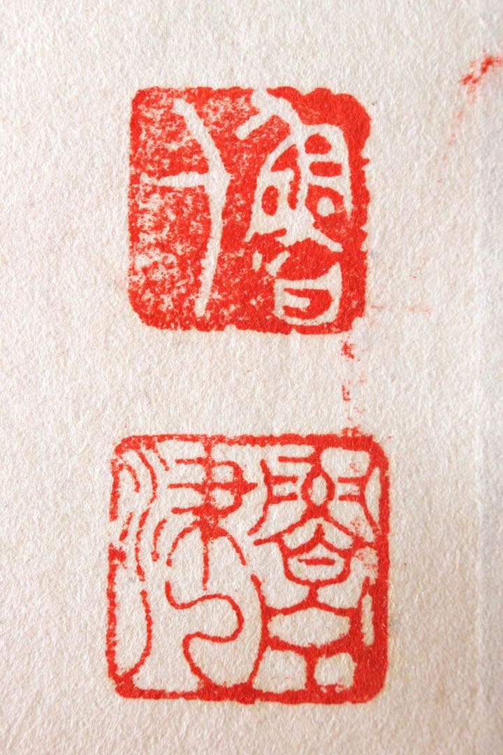 No5237 掛軸　在銘　アヤメ　菖蒲　着色紙本　中国画　墨彩　古美術　送料無料