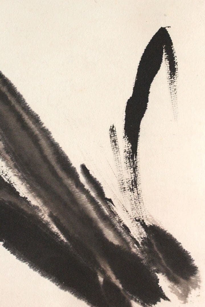 No5237 掛軸　在銘　アヤメ　菖蒲　着色紙本　中国画　墨彩　古美術　送料無料