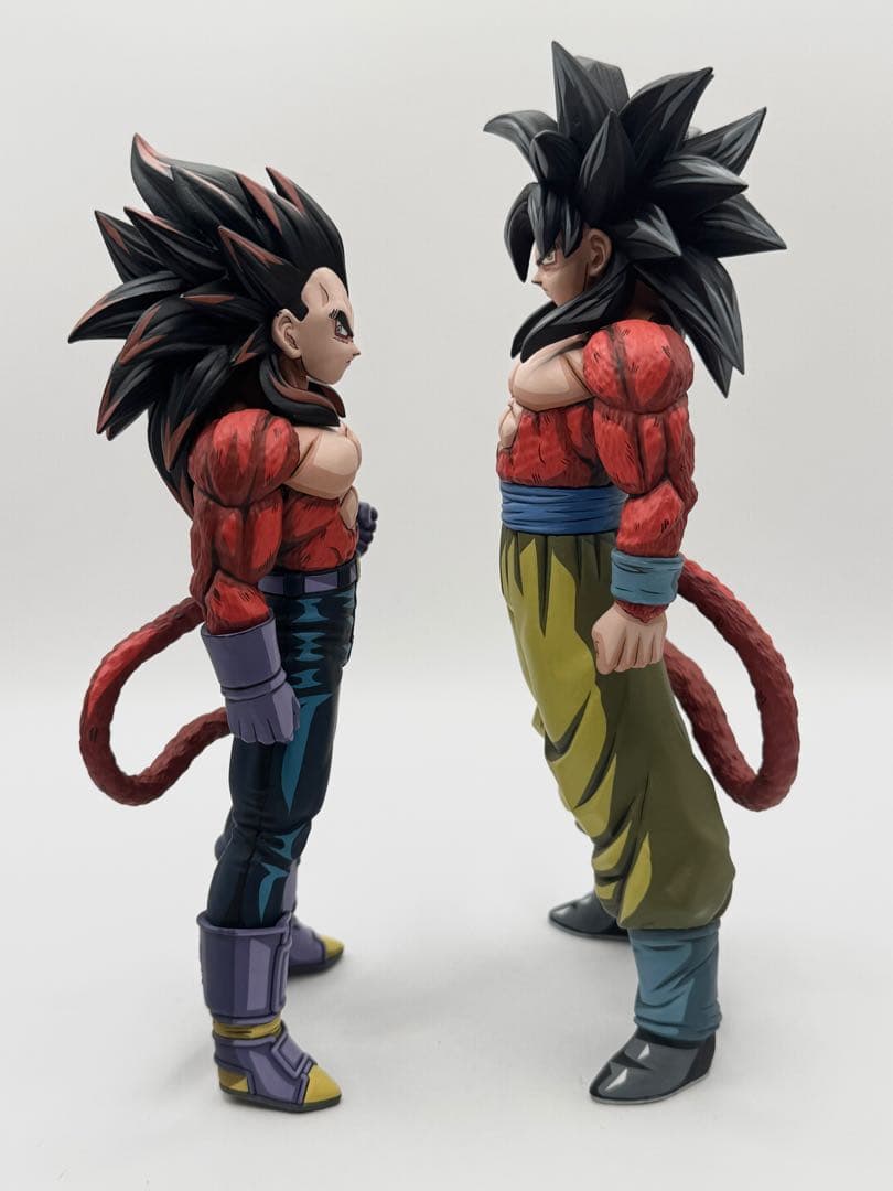 ドラゴンボールGT 出陣 超サイヤ人4 孫悟空 ベジータ リペイント フィギュア