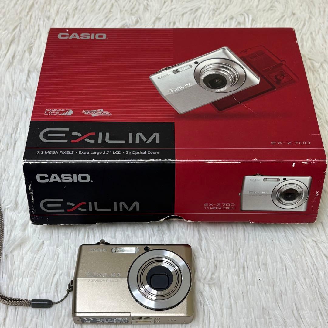 CASIO カメラ　EX-Z700 充電器　箱 ゴールド　コンデジ　動作品