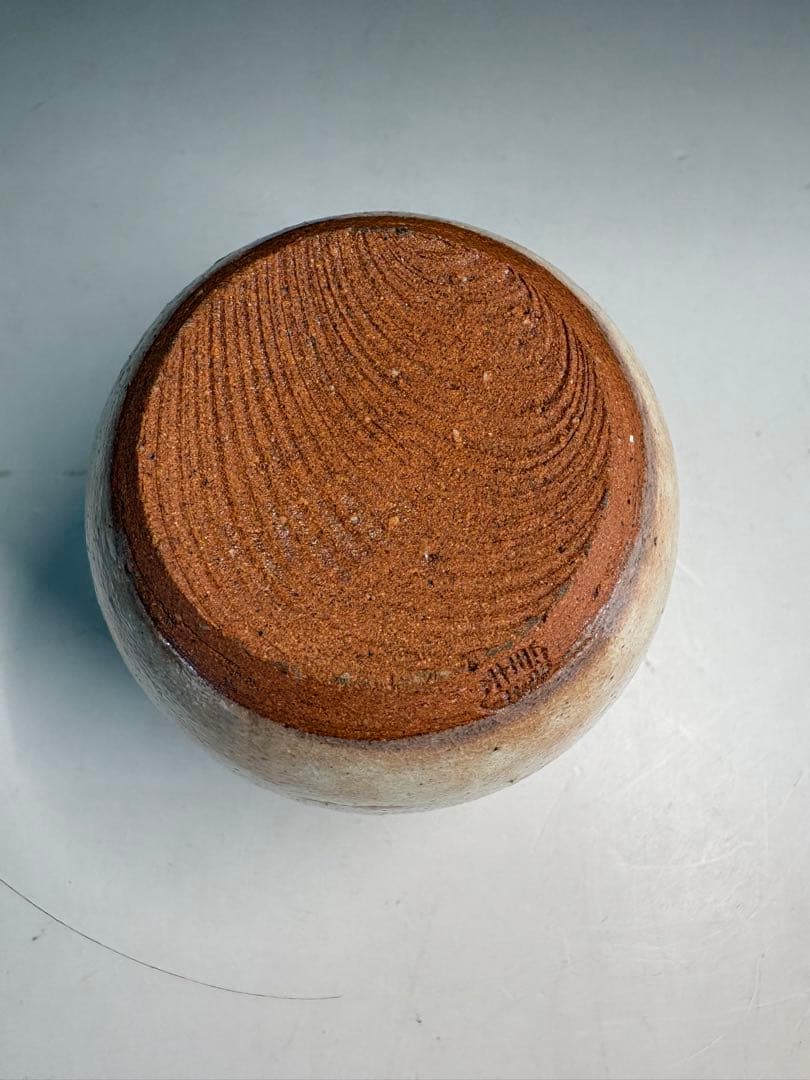 【中古品】茶道具　中村龍和造　萩茶入（共箱）