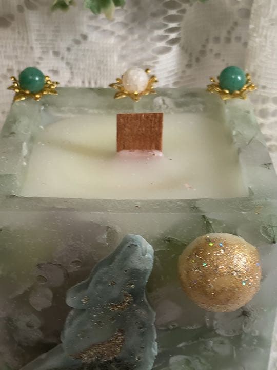 NOA3ボタニカル＆パワーストーンキャンドル オオカミさんと月❤️