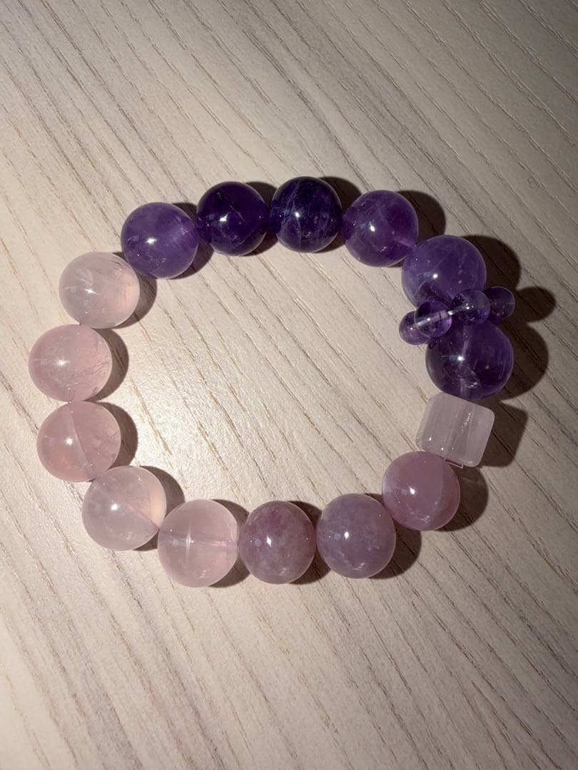 アメジスト・ローズクォーツ ブレスレット