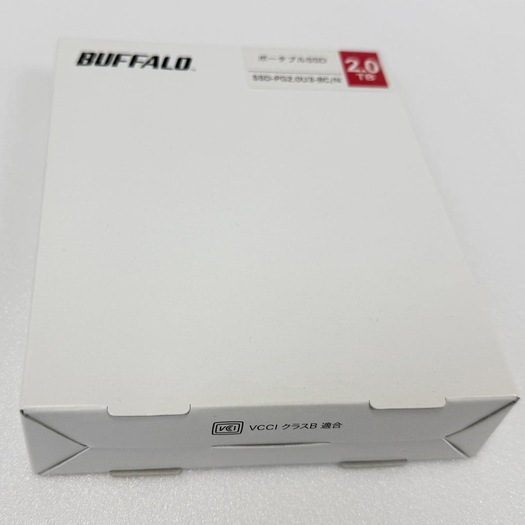 【新品】 BUFFALO 2TB ポータブルSSD SSD-PG2.0U3-BC