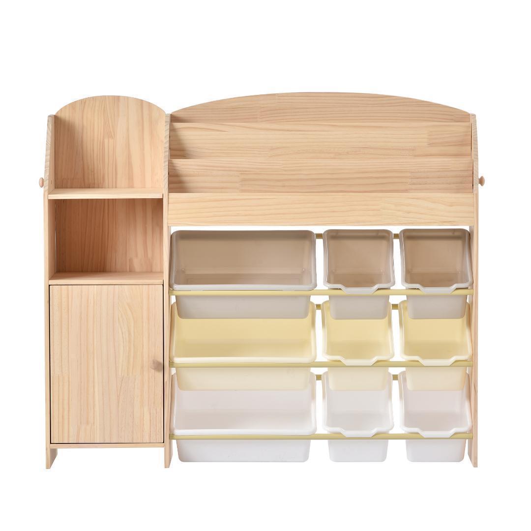 絵本棚 絵本ラック おもちゃ おもち収納 収納 天然木 引き出し 玩具箱 ラック